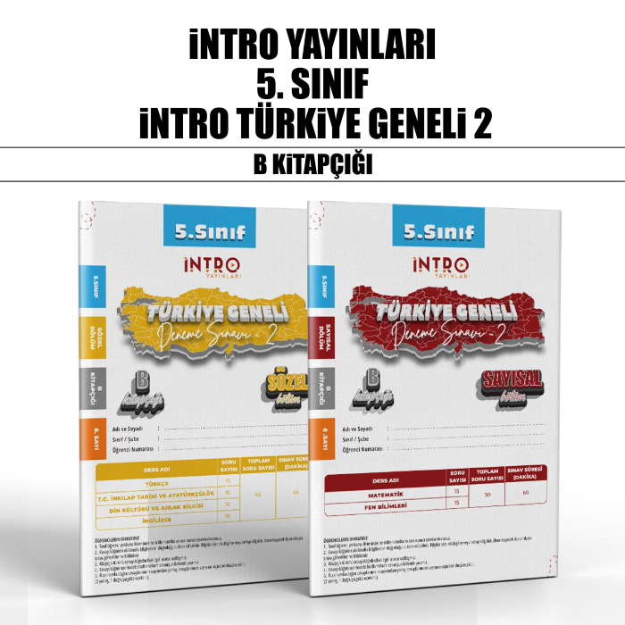 İNTRO 05.SINIF TÜRKİYE GENELİ SAY/SÖZ 2-B -25-26